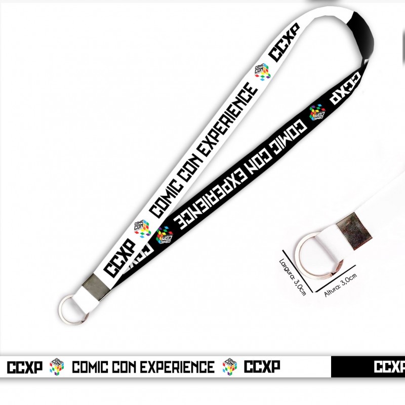 Cordão CCXP Comic Con Experience C0451P com Argola Italiana